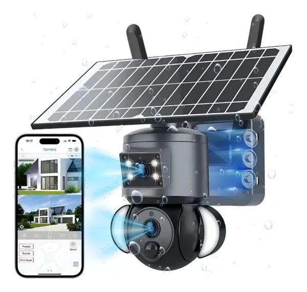 Cámara De Vigilancia Inalámbrica Solar Ptz 4G Full Hd Exterior 6 Mp