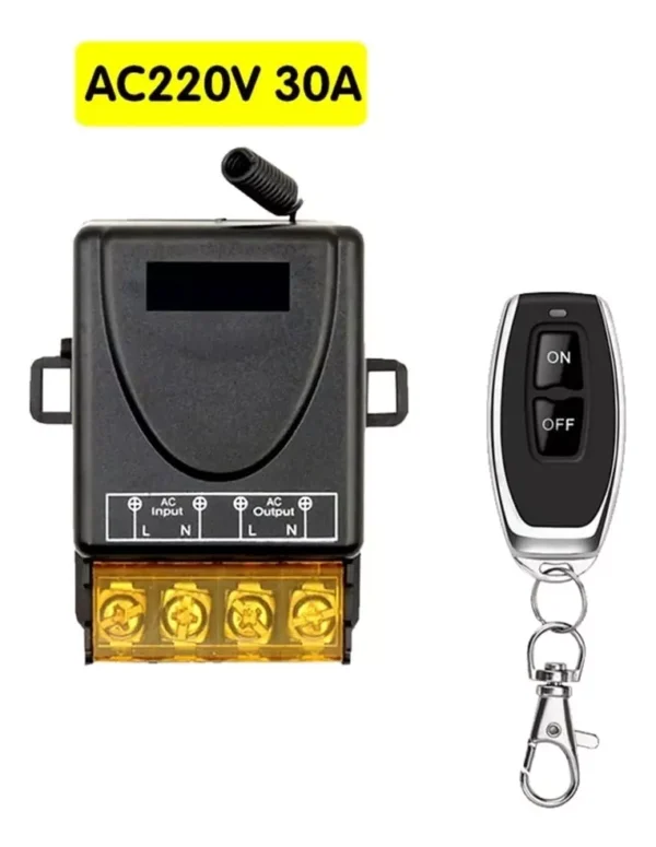 Modulo Relé 220v 30A Rf 433mhz Inalámbrico + Control Remoto
