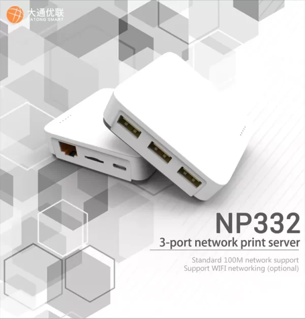 Print Server Servidor Impresión Adaptador 3 Port Usb Con Wifi +Ethernet
