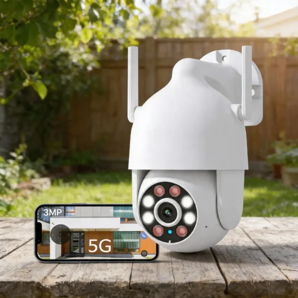 Cámara Seguridad WiFi 3MP Exterior IP66 Visión Nocturna Audio Alarma App EseeCloud