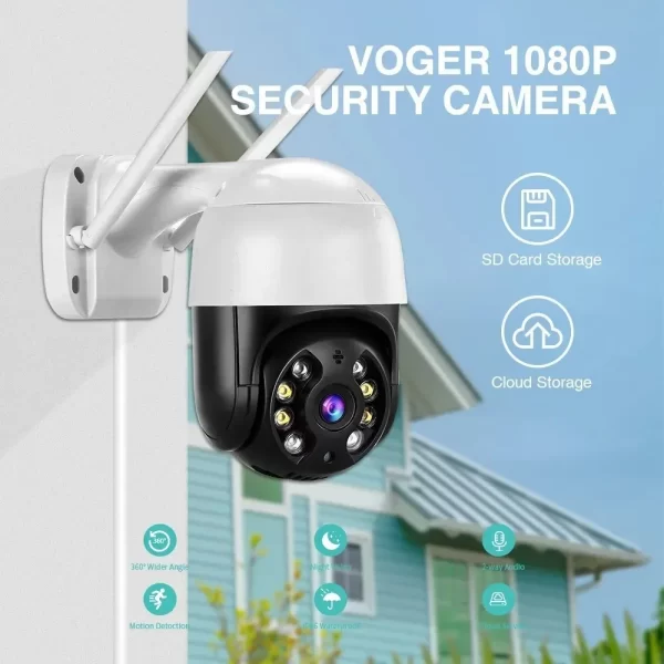 Camara Vigilancia Ip Wifi Exterior Full Hd 4 Mp Audio Onvif Am Tecnology