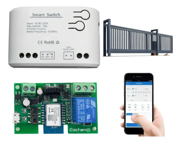 Modulo Relé Wifi + Rf  Abre Puerta Portón Chapa Eléctrica