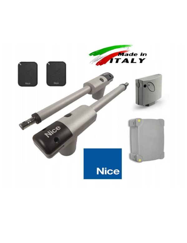 Kit Doble Brazo Electromecánico Nice TOO3000 para Portón Batiente de Hasta 3 Metros por Hoja